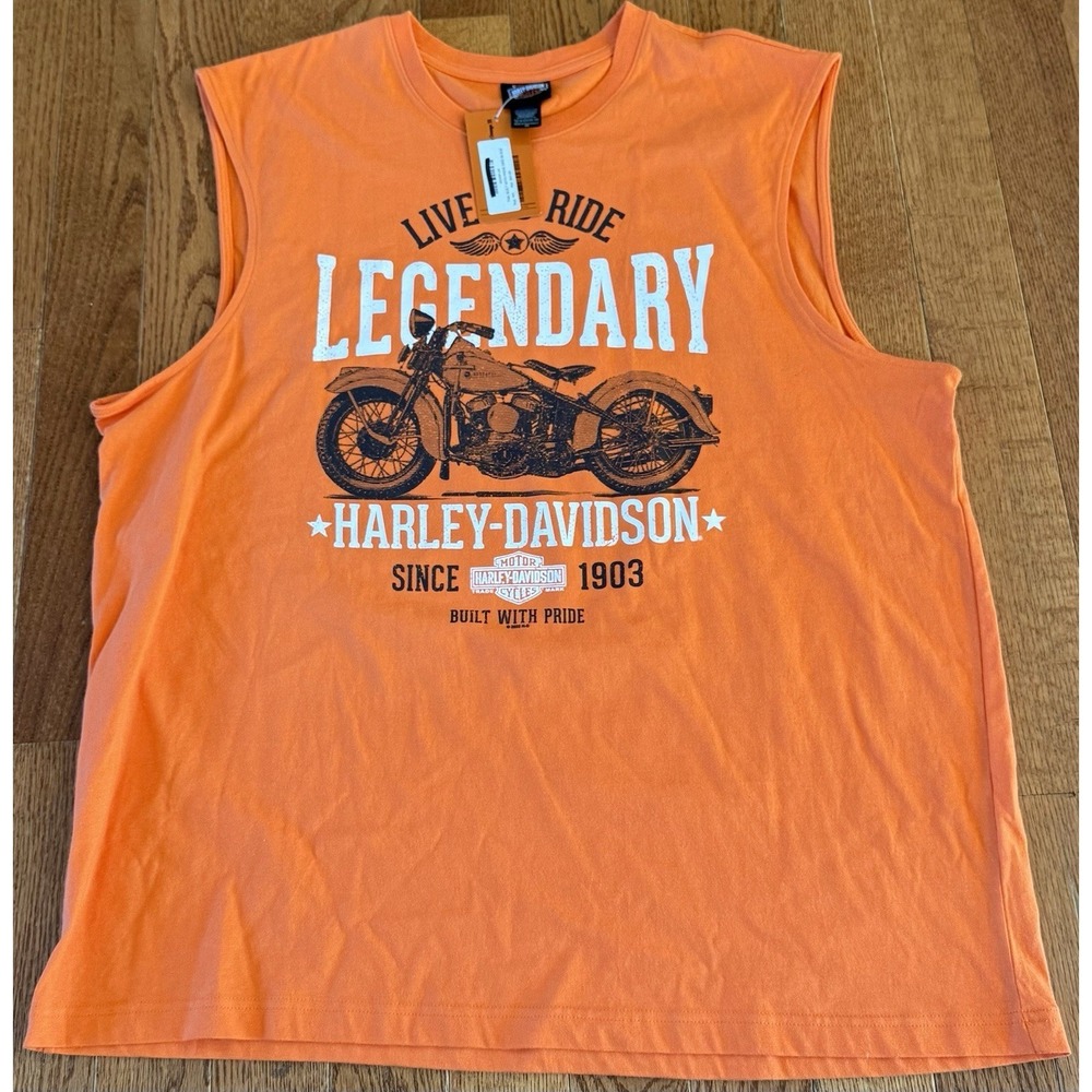 NWT Harley Davidson Mountain Creek Dalton GA Cut Off Graphic Shirt Men's 2XL